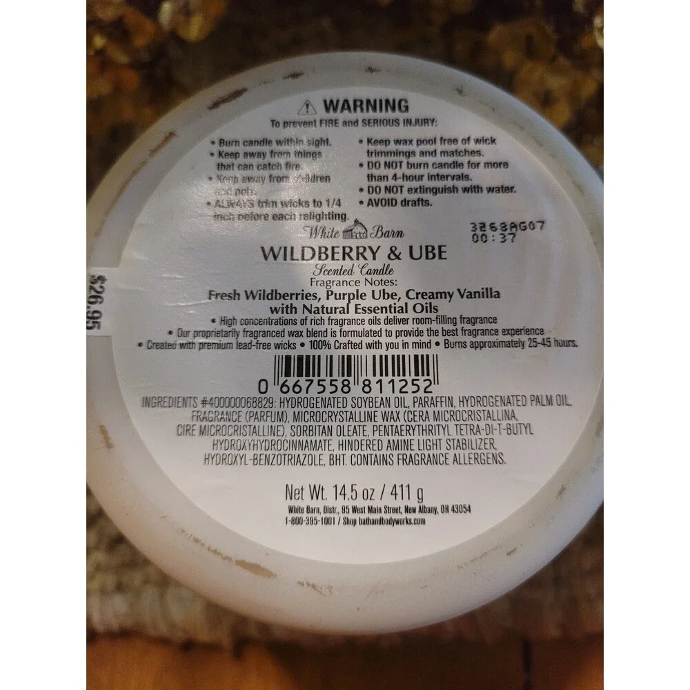 Wildberry & Ube - Bath and Body Works 3-wick